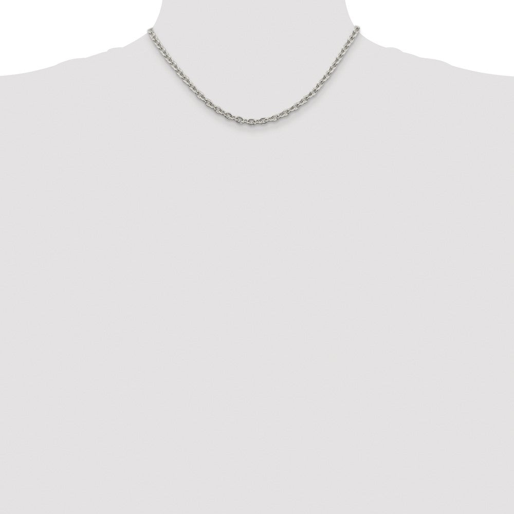 Sterlingsilber Rhodiniert 4.5mm Ankerkette Kette