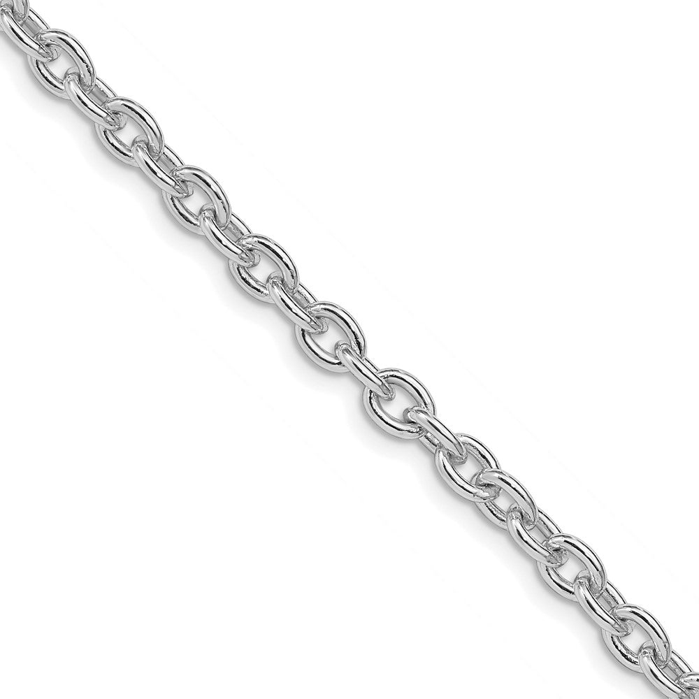 Sterlingsilber Rhodiniert 4.5mm Ankerkette Kette