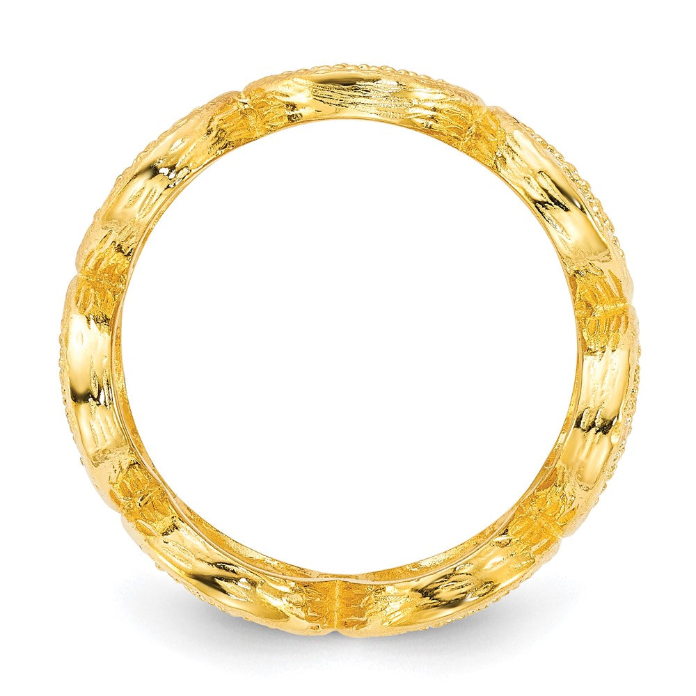 Sterlingsilber Vergoldet Zirkonia Ovals Ring
