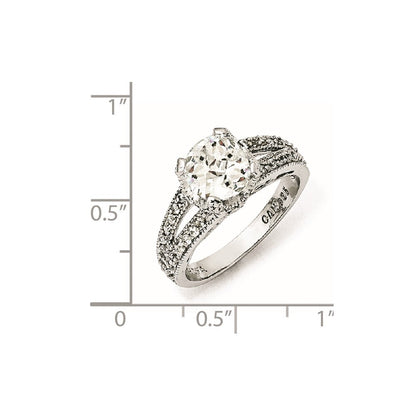 Sterlingsilber Cheryl M Karo-cut Zirkonia Ring