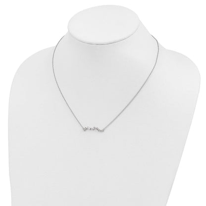 Sterlingsilber Cheryl M Rhodiniert Smaragd-cut Zirkonia Stab 18 Zoll Halskette