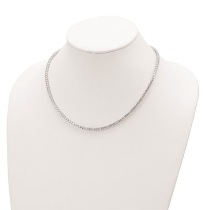 Sterlingsilber Cheryl M Rhodiniert Brillant-cut Zirkonia 18 Zoll Halskette