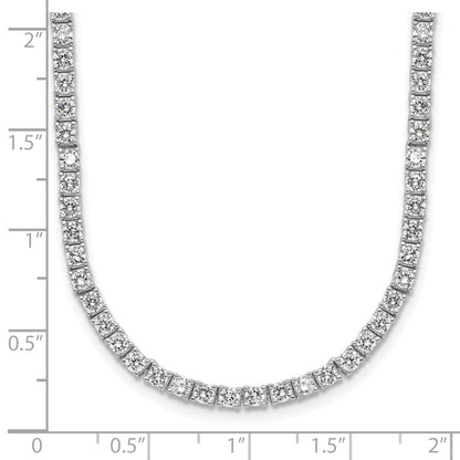 Sterlingsilber Cheryl M Rhodiniert Brillant-cut Zirkonia 18 Zoll Halskette