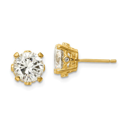 Sterlingsilber Cheryl M Vergoldet Brillant-cut Zirkonia Ohrstecker