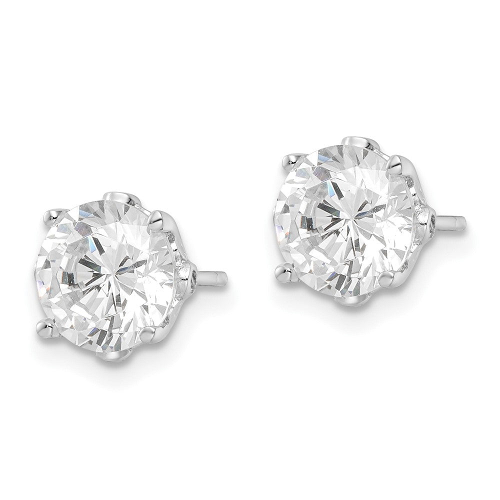 Sterlingsilber Cheryl M Rhodiniert Brillant-cut Zirkonia Ohrstecker