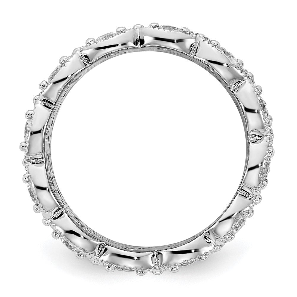 Sterlingsilber Cheryl M Rhodiniert Brillant-cut Zirkonia Multi-stone Ring