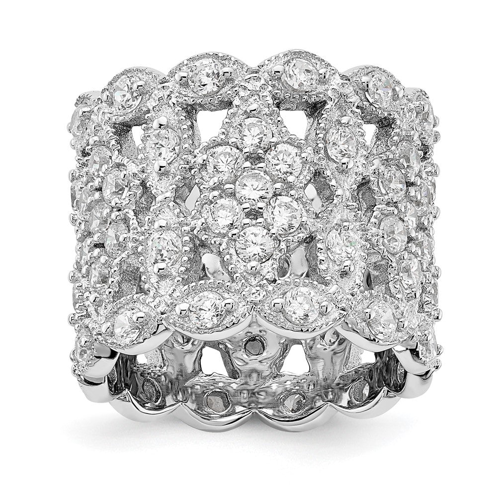 Sterlingsilber Cheryl M Rhodiniert Brillant-cut Zirkonia Multi-stone Ring