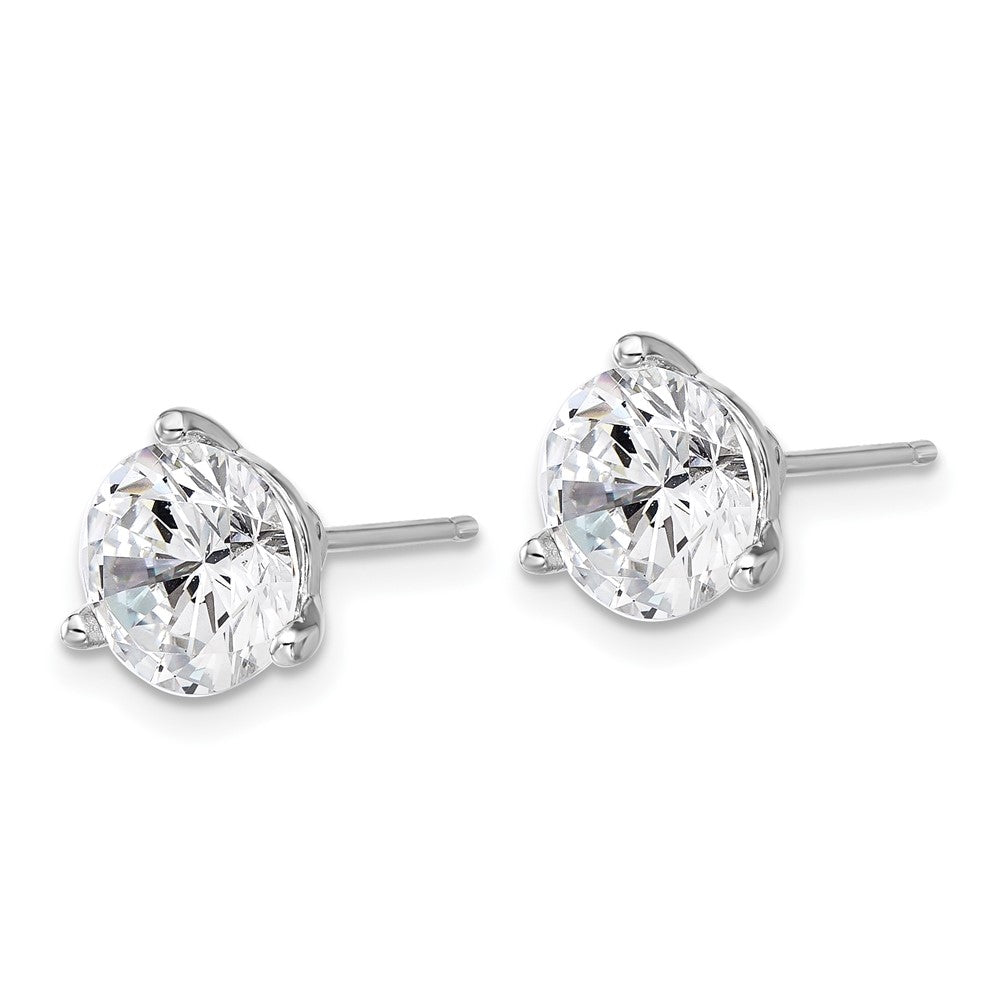 Sterlingsilber Cheryl M Rhodiniert 8mm Zirkonia Ohrstecker