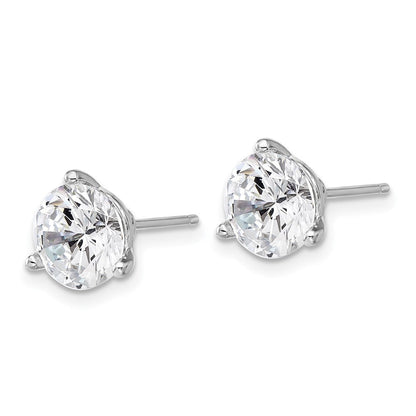 Sterlingsilber Cheryl M Rhodiniert 8mm Zirkonia Ohrstecker