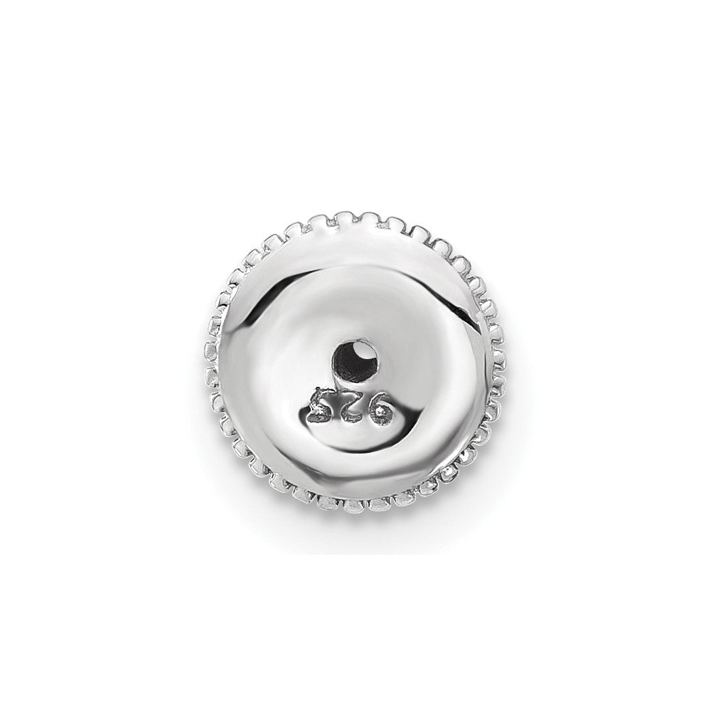 Sterlingsilber Cheryl M Rhodiniert 8mm Zirkonia Ohrstecker