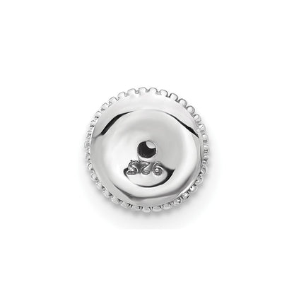 Sterlingsilber Cheryl M Rhodiniert 8mm Zirkonia Ohrstecker