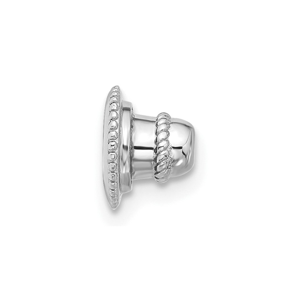 Sterlingsilber Cheryl M Rhodiniert 8mm Zirkonia Ohrstecker