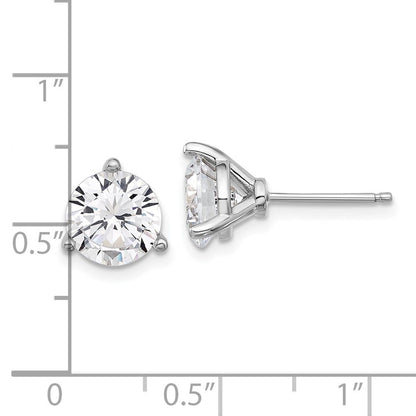 Sterlingsilber Cheryl M Rhodiniert 8mm Zirkonia Ohrstecker
