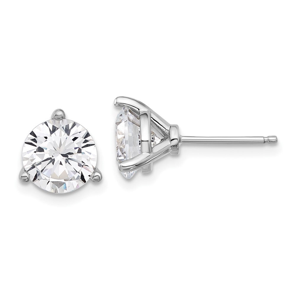 Sterlingsilber Cheryl M Rhodiniert 8mm Zirkonia Ohrstecker