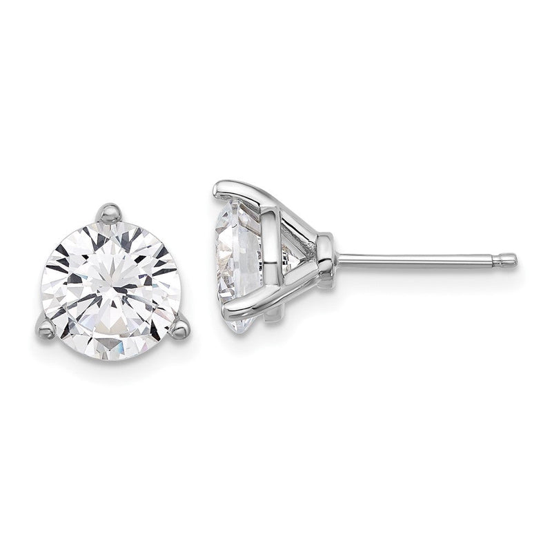 Sterlingsilber Cheryl M Rhodiniert 8mm Zirkonia Ohrstecker