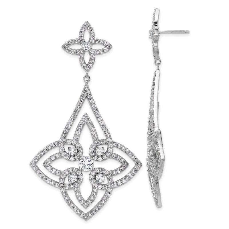 Sterlingsilber Cheryl M Rhodiniert Fantasie Zirkonia Stecker Ohrhänger