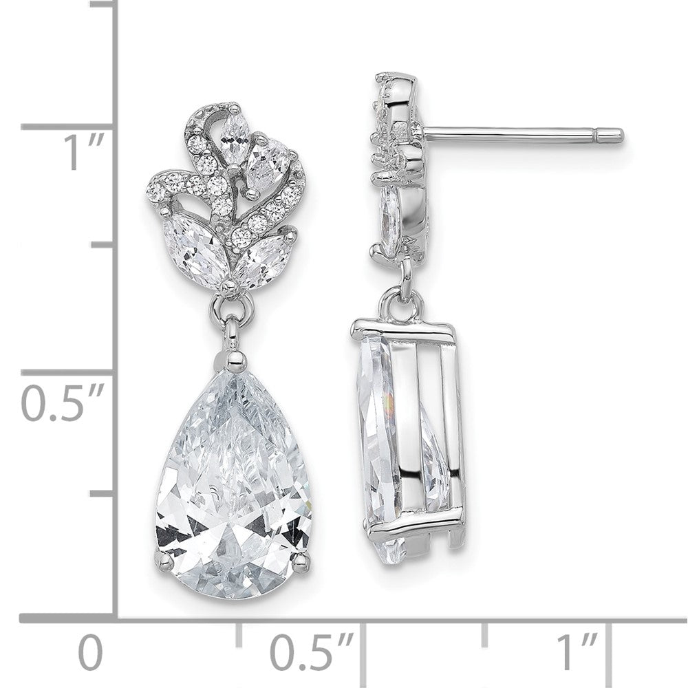 Sterlingsilber Cheryl M Rhodiniert Fantasie Zirkonia Stecker Ohrhänger