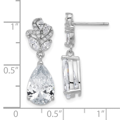 Sterlingsilber Cheryl M Rhodiniert Fantasie Zirkonia Stecker Ohrhänger