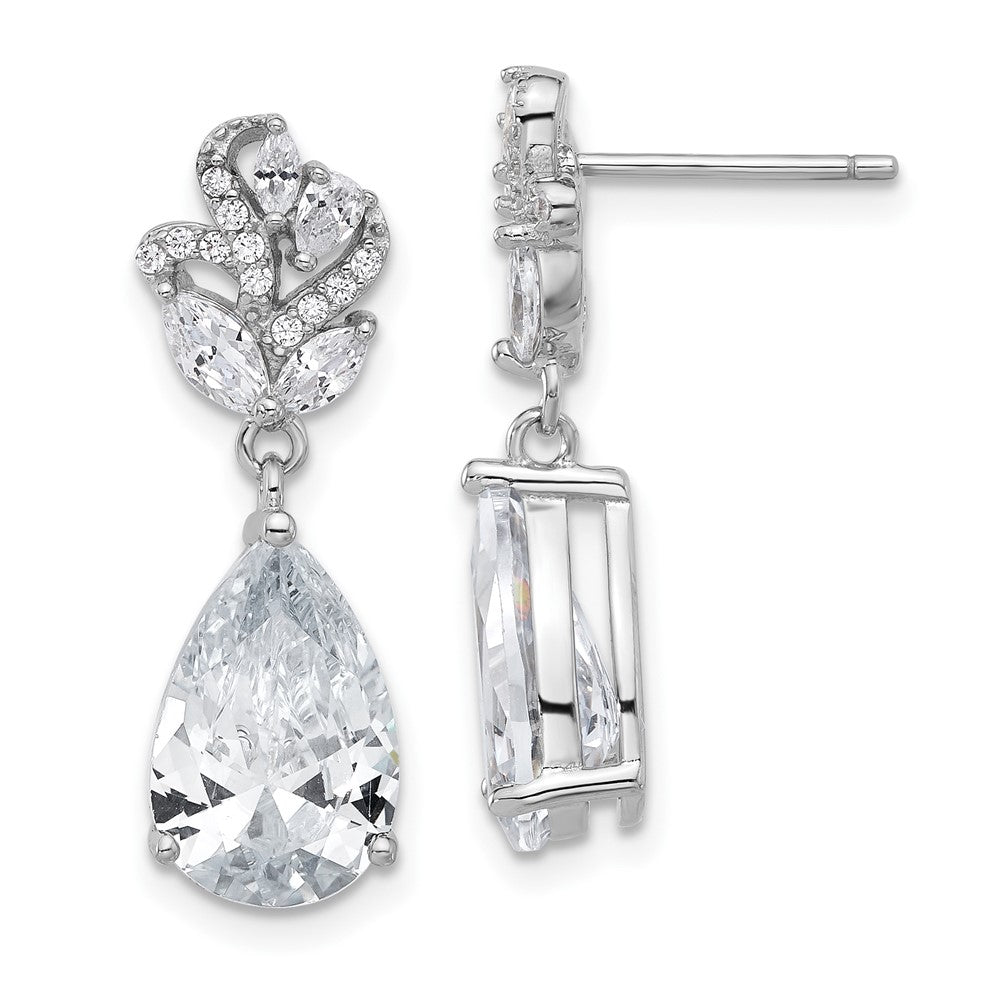 Sterlingsilber Cheryl M Rhodiniert Fantasie Zirkonia Stecker Ohrhänger
