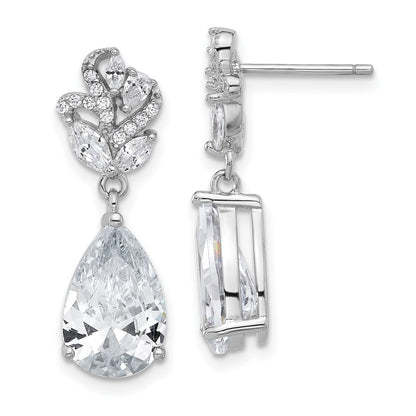 Sterlingsilber Cheryl M Rhodiniert Fantasie Zirkonia Stecker Ohrhänger