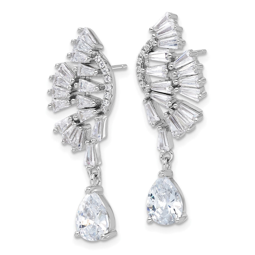 Sterlingsilber Cheryl M Rhodiniert Zirkonia Stecker Ohrhänger
