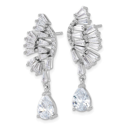 Sterlingsilber Cheryl M Rhodiniert Zirkonia Stecker Ohrhänger