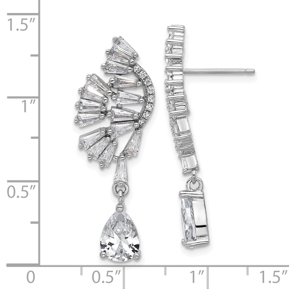 Sterlingsilber Cheryl M Rhodiniert Zirkonia Stecker Ohrhänger