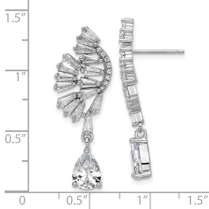 Sterlingsilber Cheryl M Rhodiniert Zirkonia Stecker Ohrhänger