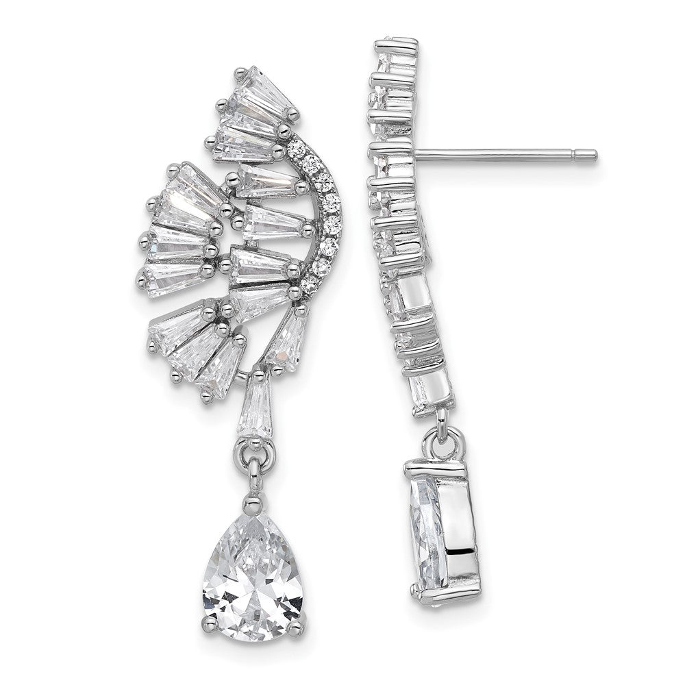 Sterlingsilber Cheryl M Rhodiniert Zirkonia Stecker Ohrhänger