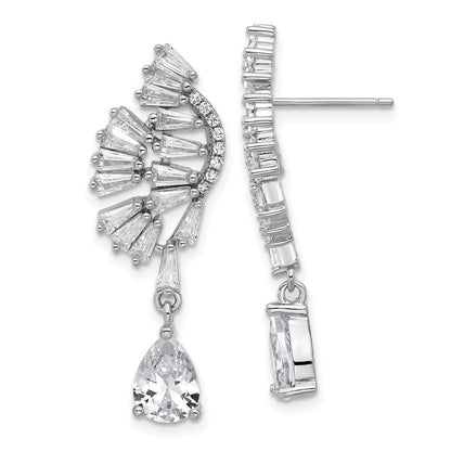 Sterlingsilber Cheryl M Rhodiniert Zirkonia Stecker Ohrhänger
