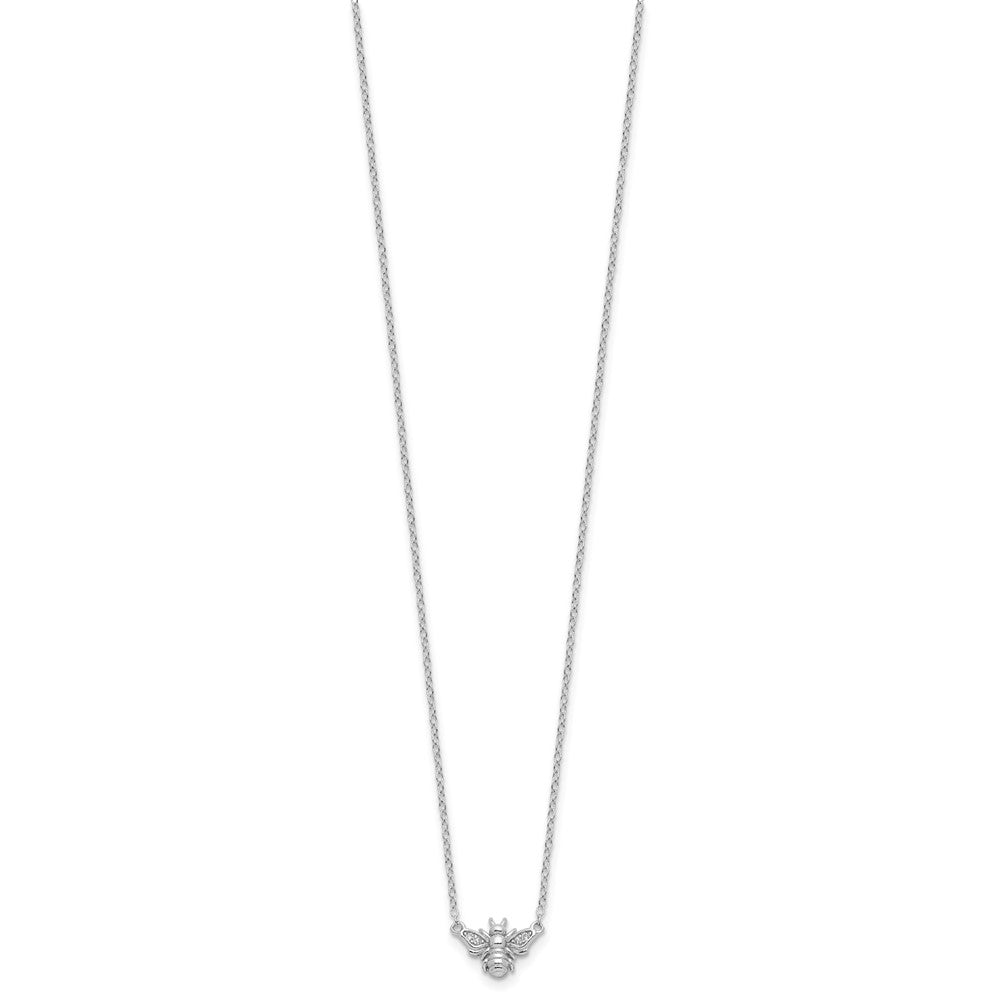 Sterlingsilber Cheryl M Rhodiniert Zirkonia Biene Halskette