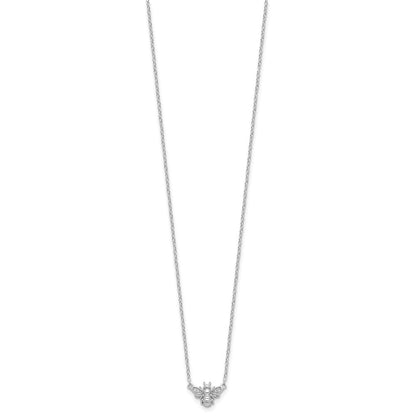 Sterlingsilber Cheryl M Rhodiniert Zirkonia Biene Halskette
