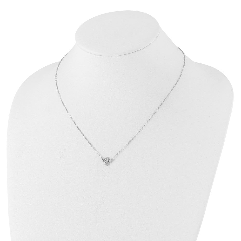 Sterlingsilber Cheryl M Rhodiniert Zirkonia Biene Halskette