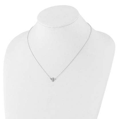 Sterlingsilber Cheryl M Rhodiniert Zirkonia Biene Halskette