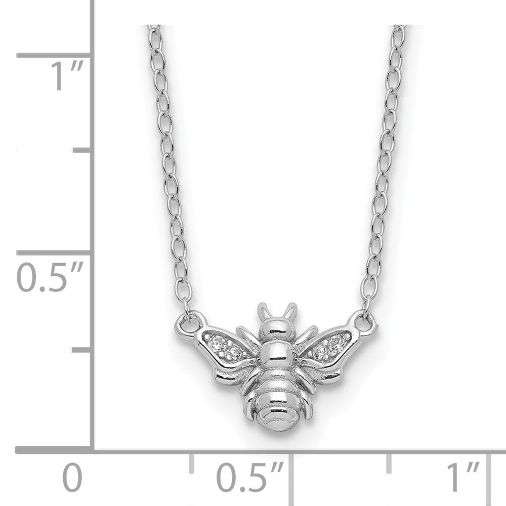 Sterlingsilber Cheryl M Rhodiniert Zirkonia Biene Halskette
