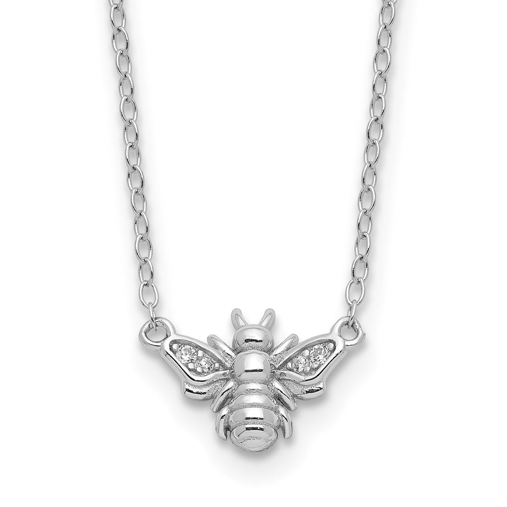 Sterlingsilber Cheryl M Rhodiniert Zirkonia Biene Halskette