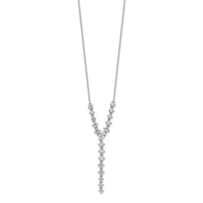 Sterlingsilber Cheryl M Rhodiniert Fantasie Zirkonia Y-drop Halskette