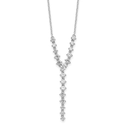 Sterlingsilber Cheryl M Rhodiniert Fantasie Zirkonia Y-drop Halskette