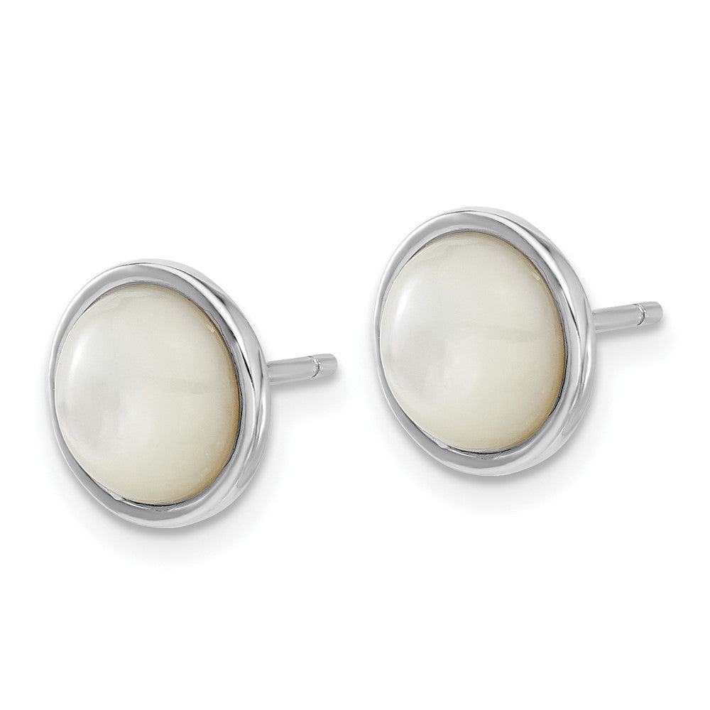 Sterlingsilber Cheryl M Rhodiniert Perlmutt Ohrstecker