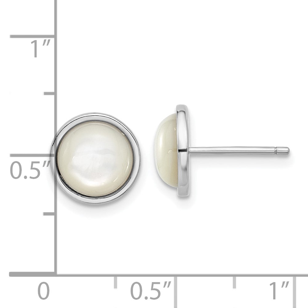 Sterlingsilber Cheryl M Rhodiniert Perlmutt Ohrstecker