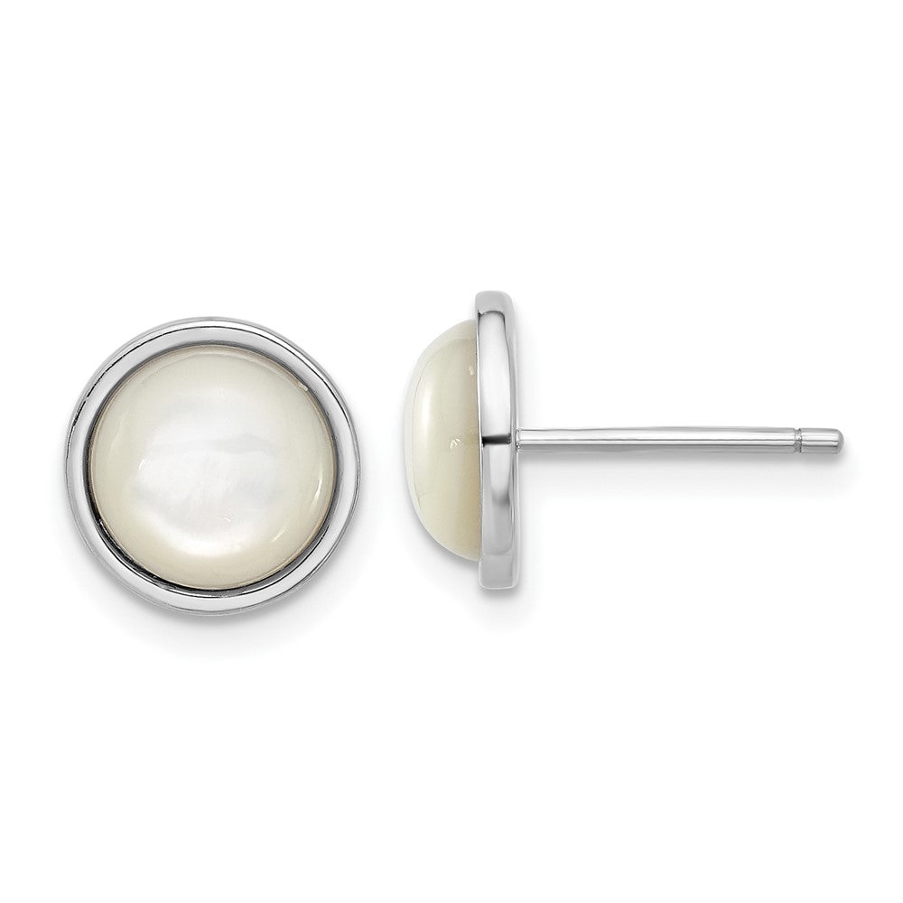 Sterlingsilber Cheryl M Rhodiniert Perlmutt Ohrstecker