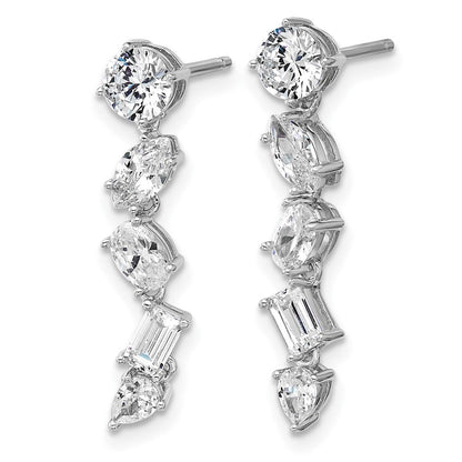 Sterlingsilber Cheryl M Rhodiniert Fantasie Multi-cut Zirkonia Stecker Ohrhänger