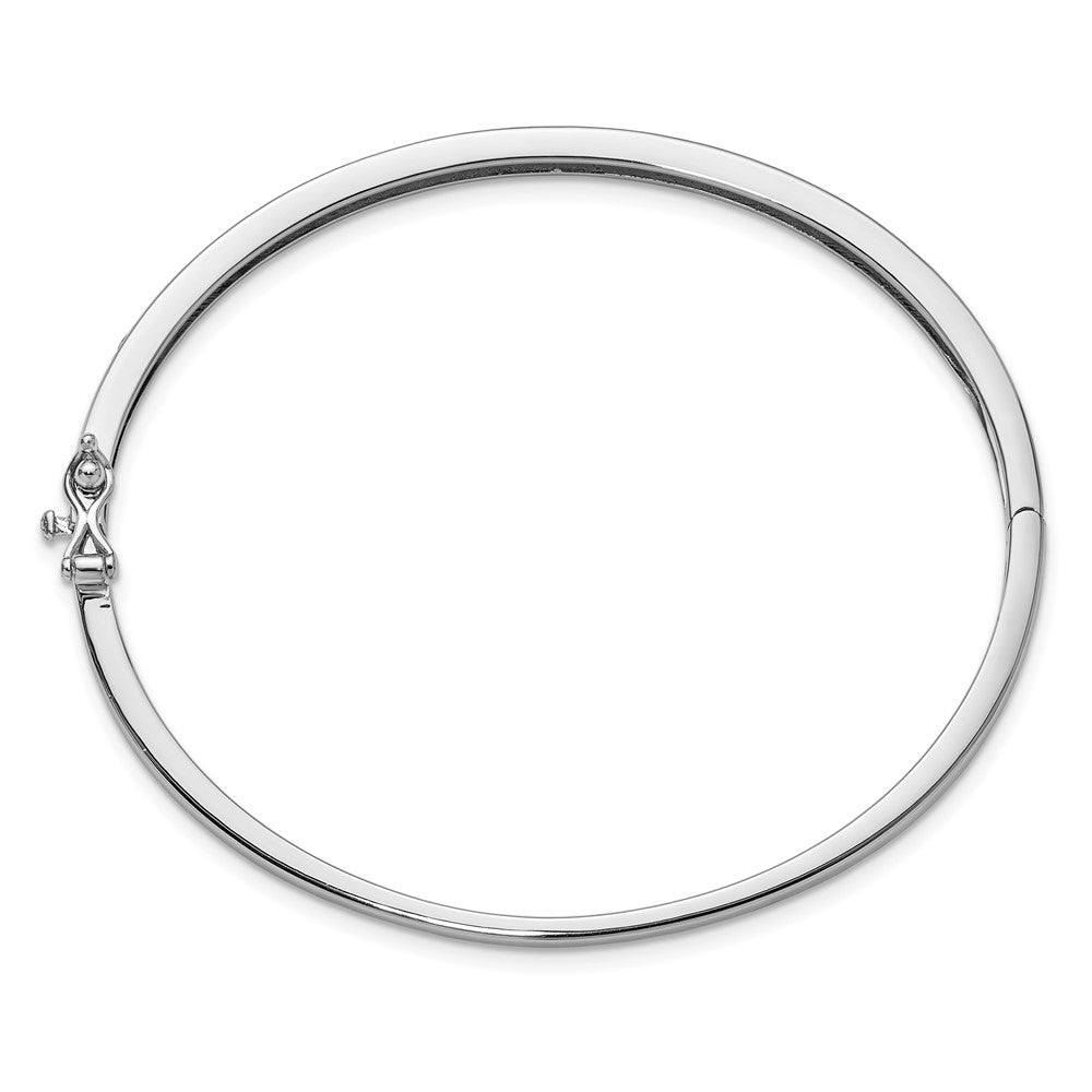 Sterlingsilber Cheryl M Rhodiniert Poliert Zirkonia Klappbar Armreif