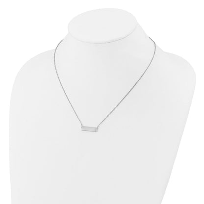 Sterlingsilber Cheryl M Rhodiniert Poliert Zirkonia Stab Halskette