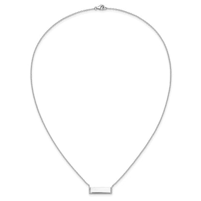 Sterlingsilber Cheryl M Rhodiniert Poliert Zirkonia Stab Halskette