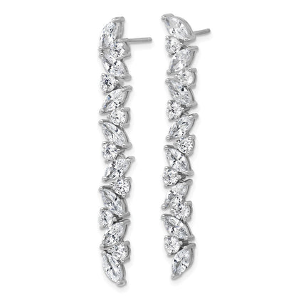 Sterlingsilber Cheryl M Rhodiniert Fantasie Zirkonia Stecker Ohrhänger