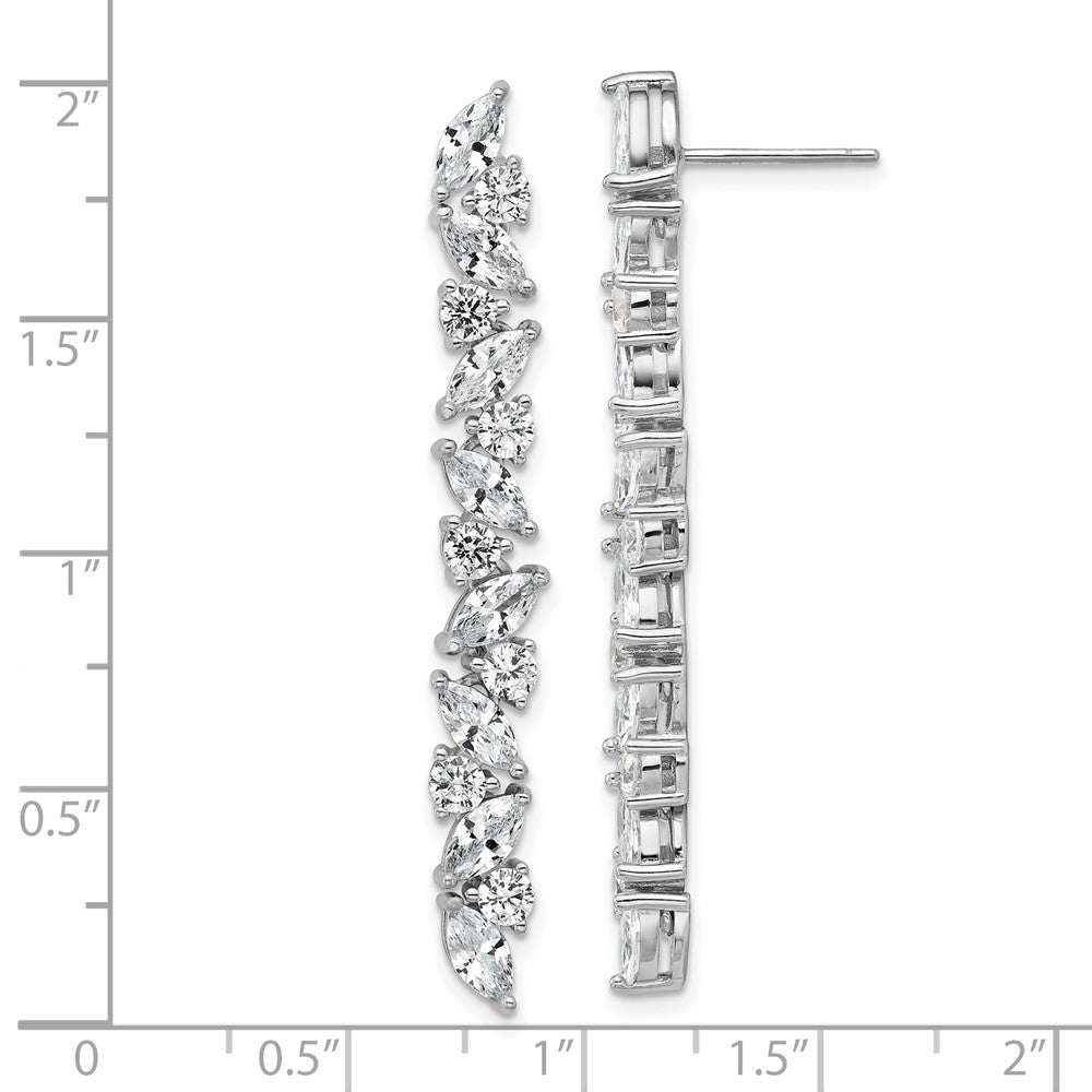 Sterlingsilber Cheryl M Rhodiniert Fantasie Zirkonia Stecker Ohrhänger