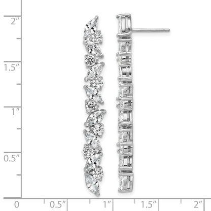 Sterlingsilber Cheryl M Rhodiniert Fantasie Zirkonia Stecker Ohrhänger