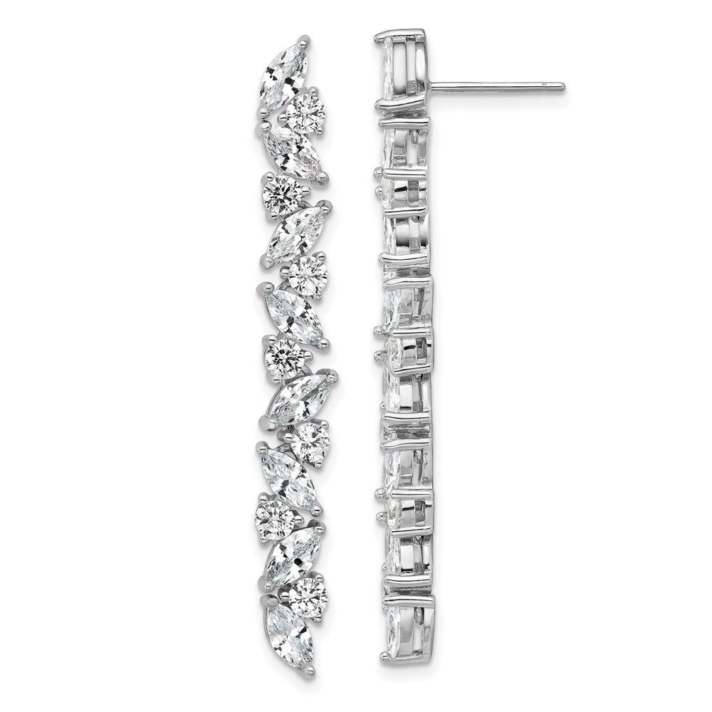 Sterlingsilber Cheryl M Rhodiniert Fantasie Zirkonia Stecker Ohrhänger