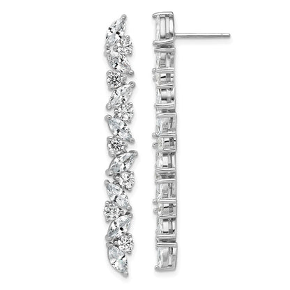 Sterlingsilber Cheryl M Rhodiniert Fantasie Zirkonia Stecker Ohrhänger